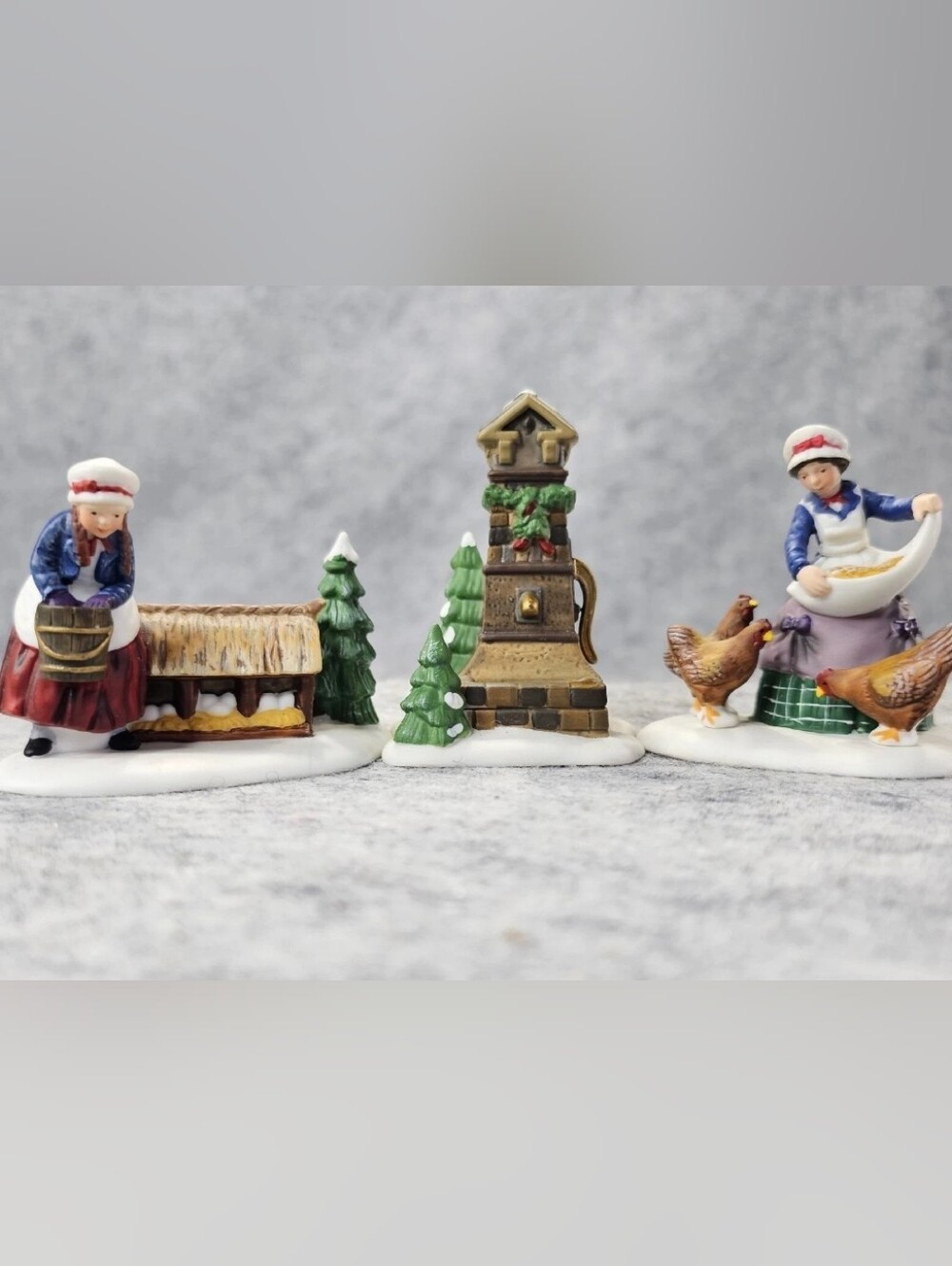 Retired Dept 56 Twelve Days of Dickens Village * Three French Hens * Figurines